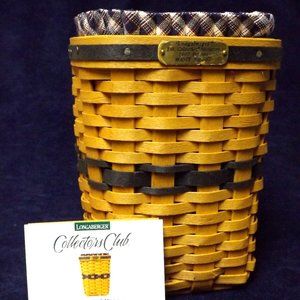 Longaberger 1997 C.C. J.W. Collection Miniature Waste Basket Combo New in Box